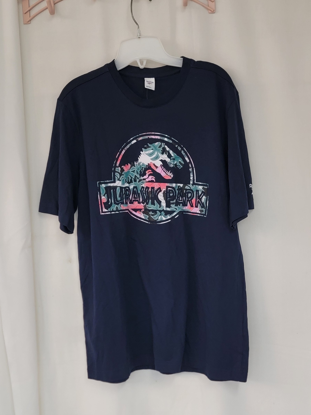 Reebok Navy Graphic Short Sleeve Tee with Multi-Color Logo